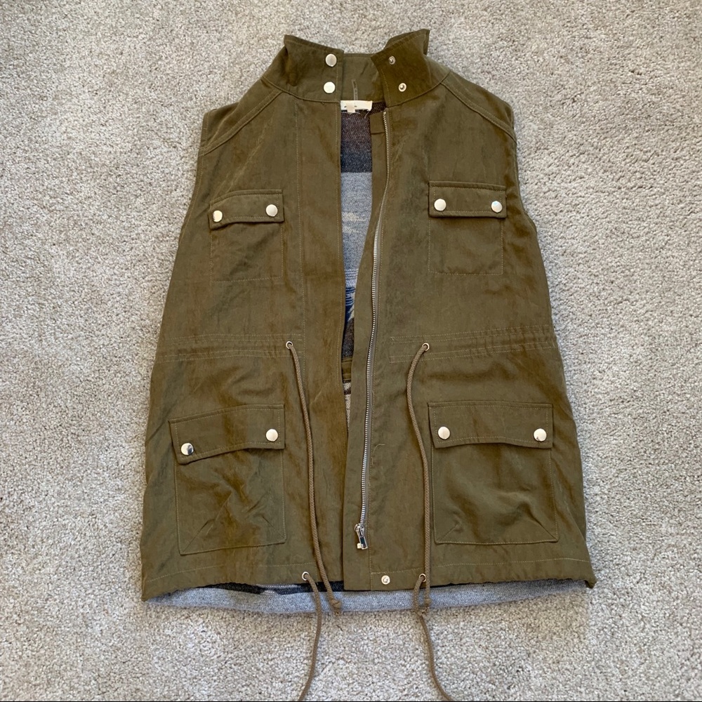 Olive green vest